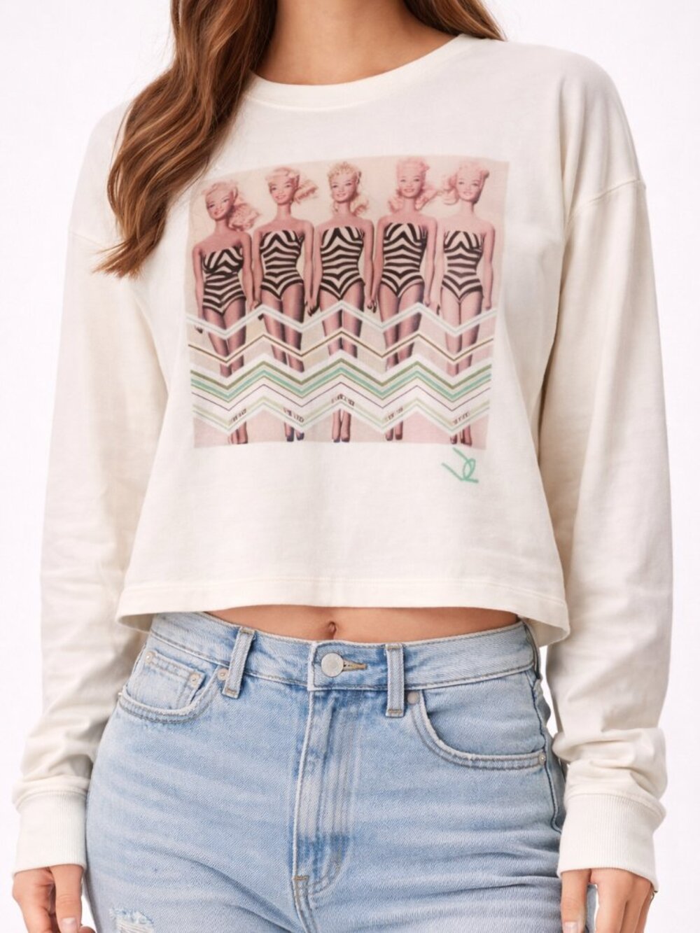 NWOT Current Air Barbie Graphic Long Sleeve Tee Size L